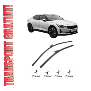 Set stergatoare POLESTAR POLESTAR 2 (534) din 2019-2023, pentru parbriz auto, 2 bucati, Valeo Silencio Xtrm, din cauciuc siliconat rezistent, 4 Stickere Auto POLESTAR