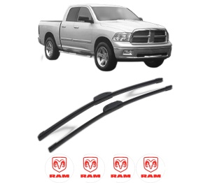 Set stergatoare RAM 1500 Extended Cab Pickup (DS) din 2013-2018, pentru parbriz auto, 2 bucati, Bosch Aerotwin Retrofit, din cauciuc siliconat rezistent, 4 Stickere Auto RAM - Img 1