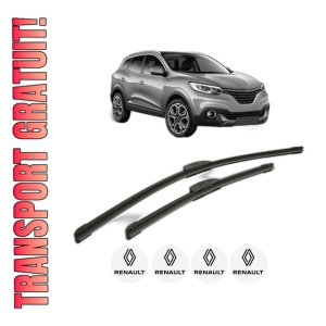 Set stergatoare RENAULT KADJAR (HA_, HL_) din 2015-2021, pentru parbriz auto, 2 bucati, Bosch Aerotwin Retrofit, din cauciuc siliconat rezistent, 4 Stickere Auto RENAULT