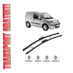 Set stergatoare RENAULT KANGOO Express (FW0/1_) din 2008-2019, pentru parbriz auto, 2 bucati, Bosch Aerotwin Retrofit, din cauciuc siliconat rezistent, 4 Stickere Auto RENAULT