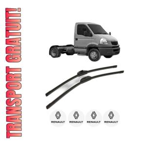 Set stergatoare RENAULT MASCOTT Platform/Chassis (UH_, HH_) din 1999-2005, pentru parbriz auto, 2 bucati, Bosch Aerotwin Retro Truck, din cauciuc siliconat rezistent, 4 Stickere Auto RENAULT