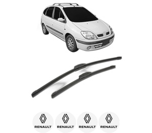 Set stergatoare RENAULT SCENIC I VAN (FA0_, JA0/1_) din 1999-2001, pentru parbriz auto, 2 bucati, Bosch Aerotwin Retrofit, din cauciuc siliconat rezistent, 4 Stickere Auto RENAULT v45767
