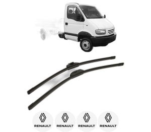Set stergatoare RENAULT TRUCKS MASCOTT Platform/Chassis din 1999-2013, pentru parbriz auto, 2 bucati, Bosch Aerotwin Retro Truck, din cauciuc siliconat rezistent, 4 Stickere Auto RENAULT TRUCKS v50887