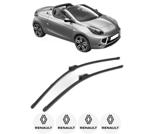 Set stergatoare RENAULT WIND (E4M_) din 2010-2011, pentru parbriz auto, 2 bucati, Valeo Silencio Xtrm, din cauciuc siliconat rezistent, 4 Stickere Auto RENAULT v38292