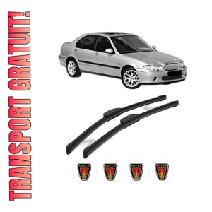 Set stergatoare ROVER 45 I Saloon (RT) din 2000-2004, pentru parbriz auto, 2 bucati, Bosch Aerotwin Retrofit, din cauciuc siliconat rezistent, 4 Stickere Auto ROVER