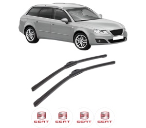Set stergatoare SEAT EXEO ST (3R5) din 2009-2013, pentru parbriz auto, 2 bucati, Bosch Aerotwin, din cauciuc siliconat rezistent, 4 Stickere Auto SEAT v51787