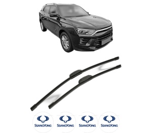 Set stergatoare SSANGYONG KORANDO (C300) din 2021-2023, pentru parbriz auto, 2 bucati, Bosch Aerotwin Retrofit, din cauciuc siliconat rezistent, 4 Stickere Auto SSANGYONG v45287