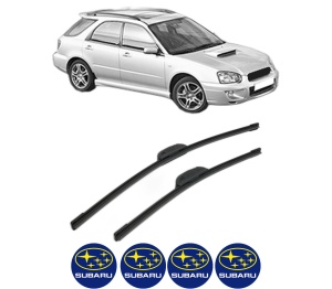 Set stergatoare SUBARU IMPREZA Estate (GG) din 2000-2006, pentru parbriz auto, 2 bucati, Bosch Aerotwin Retrofit, din cauciuc siliconat rezistent, 4 Stickere Auto SUBARU v42737