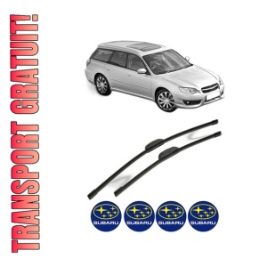 Set stergatoare SUBARU LEGACY IV Estate (BP) din 2003-2008, pentru parbriz auto, 2 bucati, Bosch Aerotwin Retrofit, din cauciuc siliconat rezistent, 4 Stickere Auto SUBARU