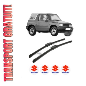 Set stergatoare SUZUKI VITARA Cabrio (ET) din 2002, pentru parbriz auto, 2 bucati, Bosch Aerotwin Retrofit, din cauciuc siliconat rezistent, 4 Stickere Auto SUZUKI