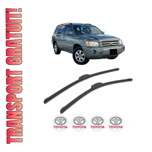 Set stergatoare TOYOTA HIGHLANDER / KLUGER (_U2_) din 2005, pentru parbriz auto, 2 bucati, Bosch Aerotwin Retrofit, din cauciuc siliconat rezistent, 4 Stickere Auto TOYOTA