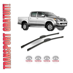 Set stergatoare TOYOTA HILUX VII Pickup (_N1_, _N2_, _N3_) din 2004-2015, pentru parbriz auto, 2 bucati, Bosch Aerotwin Retrofit, din cauciuc siliconat rezistent, 4 Stickere Auto TOYOTA