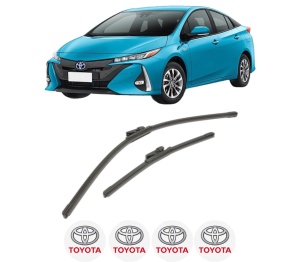 Set stergatoare TOYOTA PRIUS PHV (_W52_) din 2016-2022, pentru parbriz auto, 2 bucati, Bosch Aerotwin, din cauciuc siliconat rezistent, 4 Stickere Auto TOYOTA v49802