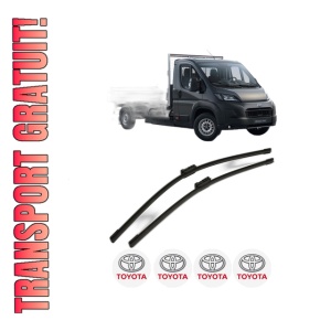 Set stergatoare TOYOTA PROACE MAX Platform/Chassis (MFY_) din 2024, pentru parbriz auto, 2 bucati, Bosch Aerotwin, din cauciuc siliconat rezistent, 4 Stickere Auto TOYOTA