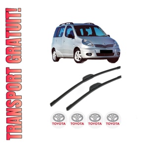 Set stergatoare TOYOTA YARIS VERSO VAN (_P2_) din 2000-2003, pentru parbriz auto, 2 bucati, Bosch Aerotwin Retrofit, din cauciuc siliconat rezistent, 4 Stickere Auto TOYOTA