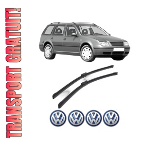 Set stergatoare Volkswagen BORA Variant (1J6) din 1999-2005, pentru parbriz auto, 2 bucati, Bosch Aerotwin, din cauciuc siliconat rezistent, 4 Stickere Auto Volkswagen