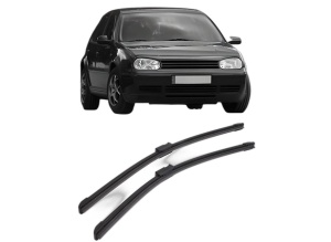 Set stergatoare Volkswagen GOLF IV Van (1J1) din 1997-2004, pentru parbriz auto, 2 bucati, Bosch Aerotwin, din cauciuc siliconat rezistent, 4 Stickere Auto Volkswagen - Img 2