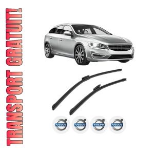 Set stergatoare VOLVO V60 I (155) din 2010-2018, pentru parbriz auto, 2 bucati, Bosch Aerotwin Multi, din cauciuc siliconat rezistent, 4 Stickere Auto VOLVO