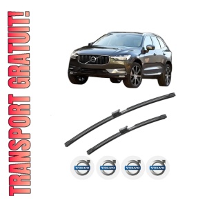 Set stergatoare VOLVO XC60 II (246) din 2017-2022, pentru parbriz auto, 2 bucati, Bosch Aerotwin Jet Blade, din cauciuc siliconat rezistent, 4 Stickere Auto VOLVO