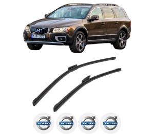 Set stergatoare VOLVO XC70 II VAN (136) din 2013-2016, pentru parbriz auto, 2 bucati, Bosch Aerotwin Multi, din cauciuc siliconat rezistent, 4 Stickere Auto VOLVO v53607