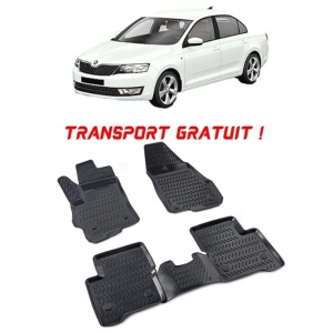 Skoda Fabia III 2015-2021 Set 5 covorase auto din cauciuc tip tavita premium line 3D - Transport Gratuit! accesorii pentru autoturismul tau - masina v48323