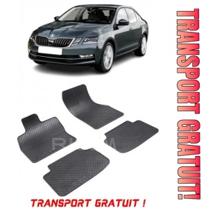 Skoda Octavia III fabricat din 02.2013 - 05.2020, Sedan, set covorase auto dedicate, din cauciuc 100% Premium - Transport Gratuit
