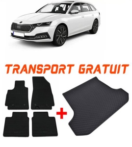 Skoda Octavia IV din 06.2020 - Prezent Combi Portbagaj Inferior *1, Set Covorase + tavita portbagaj auto accesorii pentru autoturismul tau - masina v2956
