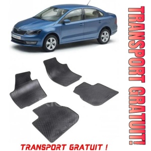 Skoda Rapid fabricat din 10.2012 - 03.2019, Sedan, set covorase auto dedicate, din cauciuc 100% Premium - Transport Gratuit