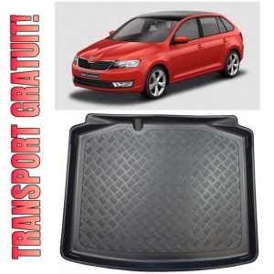 Skoda Rapid Spaceback Hatchback din 10.2013 - 03.2019, Tavita Pentru Portbagaj Lux Premium Dedicata, Portbagaj Inferior *2