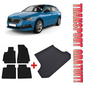 Skoda Scala din 04.2019 - Prezent Hatchback Portbagaj Inferior *3, Set Covorase + tavita portbagaj auto