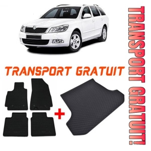 Skoda Superb II din 11.2009 - 08.2015 Combi *1 , Set Covorase + tavita portbagaj auto