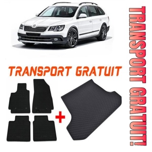 Skoda Superb III din 09.2015 - Prezent Combi *1 , Set Covorase + tavita portbagaj auto