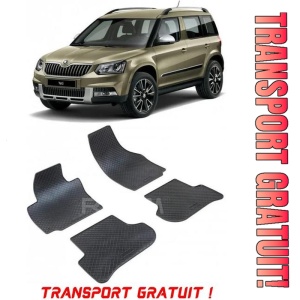 Skoda Yeti, Hatchback, fabricat din 06.2009 - 11.2017, set covorase auto dedicate, din cauciuc 100% Premium - Transport Gratuit