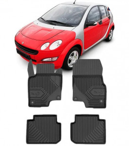 Smart Forfour I Din 2004 - 2006, Hatchback , Set Covorase Auto Tip Tavita Premium 3D, din cauciuc accesorii pentru autoturismul tau - masina v165964