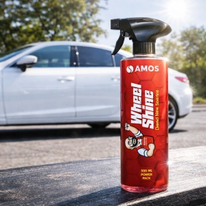 Solutie curatare jante AMOS Wheel Shine, curatare si ingrijire, indeparteaza praf de frana si particule metalice, indicator violet, fara reziduuri, cantitate 500 ml - Img 5