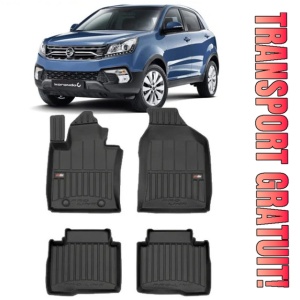 Ssang Yong Korando IV Din 09.2019 - Prezent, Suv , Set Covorase Auto Tip Tavita Premium 3D, din cauciuc