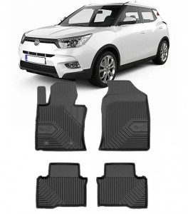 Ssang Yong TIVoli Din 03.2015 - 2019, Suv , Set Covorase Auto Tip Tavita Premium 3D, din cauciuc accesorii pentru autoturismul tau - masina v168253