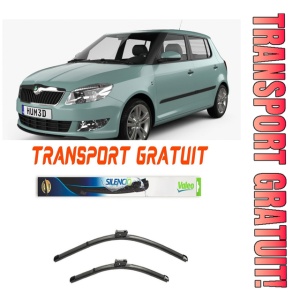 Stergatoare Skoda Fabia II Set 2 stergatoare parbriz Valeo 600/475mm pentru Skoda Fabia II (2007-2014) (53 cm / 53 cm)