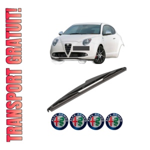 Stergator lamela spate ALFA ROMEO MITO (955_) din 2008 - 2018, pentru luneta auto, Valeo Silencio, din cauciuc siliconat rezistent, 4 Stickere Auto ALFA ROMEO
