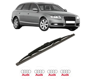 Stergator lamela spate AUDI A6 C6 Avant (4F5) din 2004 - 2011, pentru luneta auto, Bosch Twin, din cauciuc siliconat rezistent, 4 Stickere Auto AUDI v27607