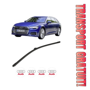 Stergator lamela spate AUDI A6 C8 Avant (4A5) din 2018, pentru luneta auto, Bosch Aerotwin, din cauciuc siliconat rezistent, 4 Stickere Auto AUDI