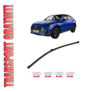 Stergator lamela spate AUDI Q5 Sportback (GUN) din 2025, pentru luneta auto, Valeo Silencio Xtrm, din cauciuc siliconat rezistent, 4 Stickere Auto AUDI