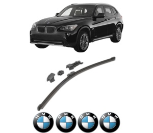 Stergator lamela spate BMW Seria X1 (E84) din 2009 - 2015, pentru luneta auto, Valeo HydroConnect, din cauciuc siliconat rezistent, 4 Stickere Auto BMW v17092