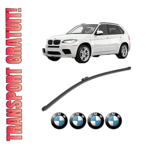 Stergator lamela spate BMW Seria X5 (E70) din 2006 - 2013, pentru luneta auto, Valeo Silencio Xtrm, din cauciuc siliconat rezistent, 4 Stickere Auto BMW