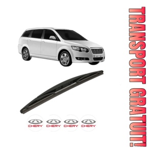 Stergator lamela spate CHERY EASTAR CROSS din 2007 - 2010, pentru luneta auto, Bosch Twin, din cauciuc siliconat rezistent, 4 Stickere Auto CHERY
