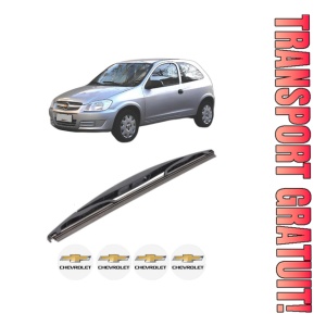 Stergator lamela spate CHEVROLET CELTA din 2000 - 2002, pentru luneta auto, Bosch Twin, din cauciuc siliconat rezistent, 4 Stickere Auto CHEVROLET