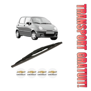 Stergator lamela spate CHEVROLET MATIZ (M200, M250) din 2005 - 2013, pentru luneta auto, Bosch Twin, din cauciuc siliconat rezistent, 4 Stickere Auto CHEVROLET