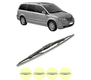 Stergator lamela spate CHRYSLER TOWN & COUNTRY din 2011 - 2016, pentru luneta auto, Bosch Twin, din cauciuc siliconat rezistent, 4 Stickere Auto CHRYSLER v33102