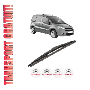 Stergator lamela spate CITROEN BERLINGO MULTISPACE (B9) din 2008 - 2021, pentru luneta auto, Valeo Silencio, din cauciuc siliconat rezistent, 4 Stickere Auto CITROEN