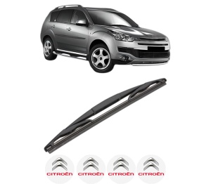 Stergator lamela spate CITROEN C-CROSSER (VU_, VV_) din 2007 - 2012, pentru luneta auto, Valeo Silencio, din cauciuc siliconat rezistent, 4 Stickere Auto CITROEN v18892
